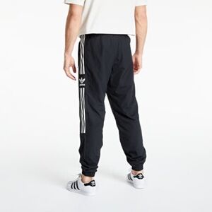 Adidas 3 Stripe Heavyweight Black Track Pants Windbreaker Joggers Size Medium